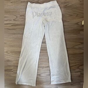Y2K Style Woman’s PLAYBOY Velour Track Pants Size Small